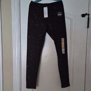 Black Sparkle Kids Leggings